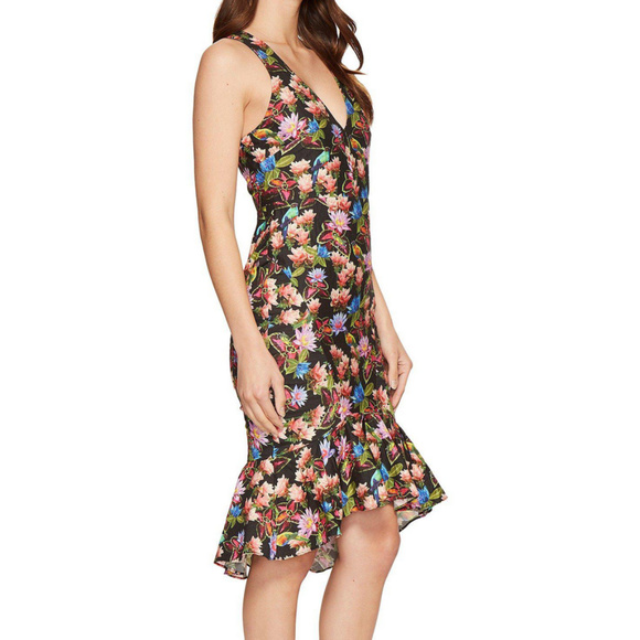 New Nicole Miller Floral Jungle Lamanca Dress - Picture 3 of 7